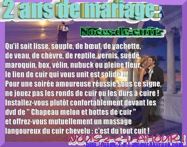 2 ans mariage